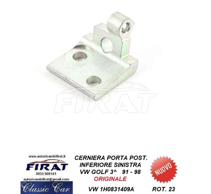 CERNIERA PORTA VW GOLF 3^ 91-98 POST.INF.SX (1H0831409A)